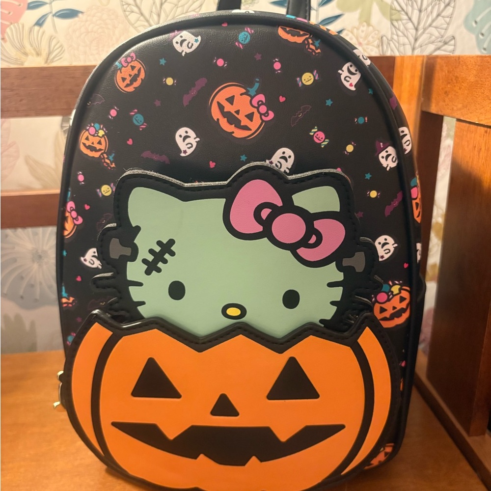 Her Universe Hello Kitty Zombie Glow in the dark backpack. NWT
